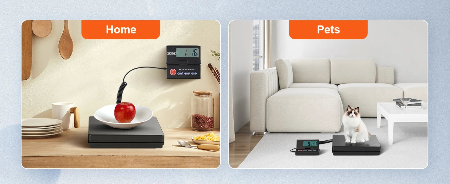 110 lbs Digital Postal Shipping Scale with Time