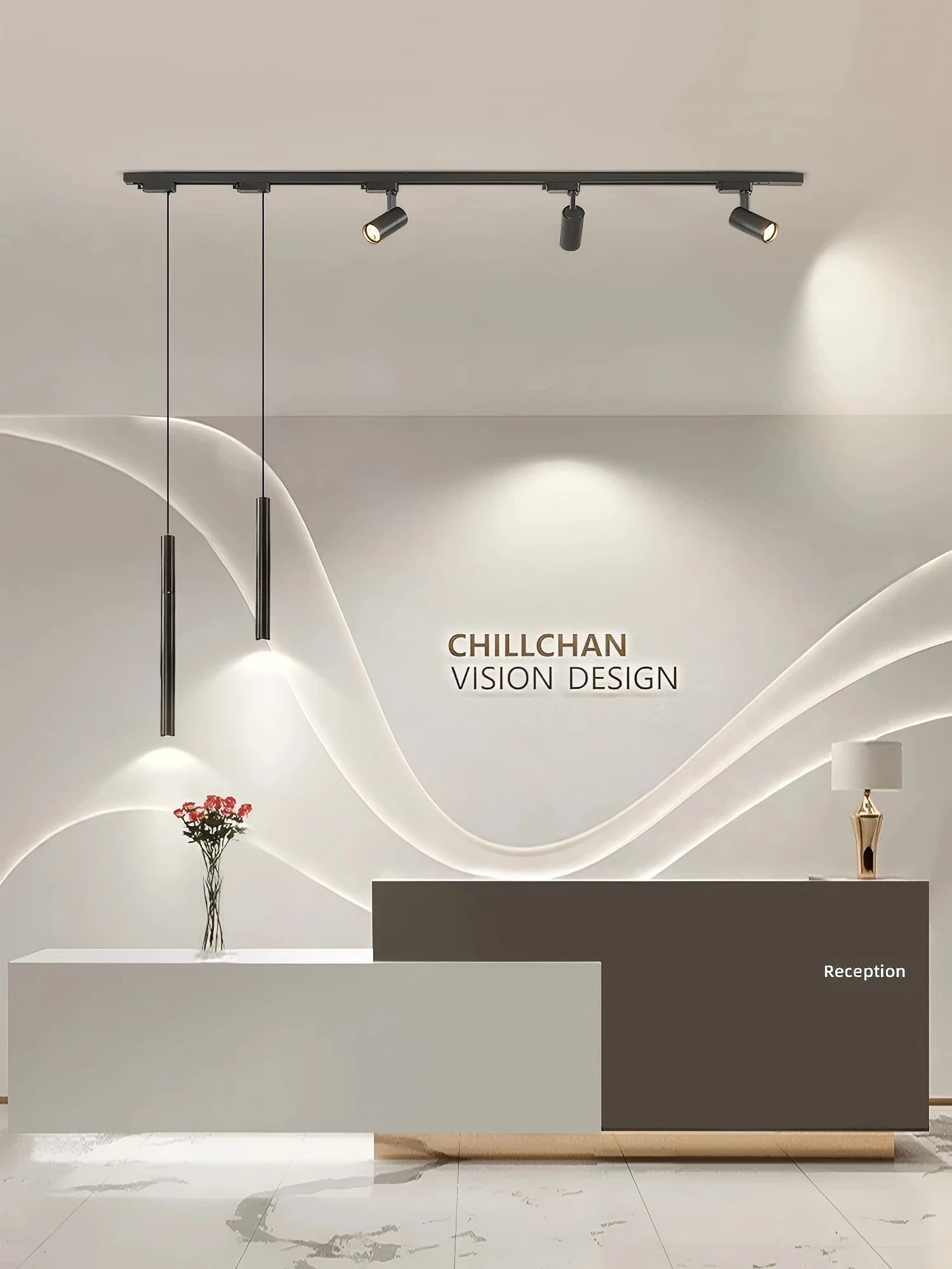 Surface mounted track lights, spotlights, LED, Hanging