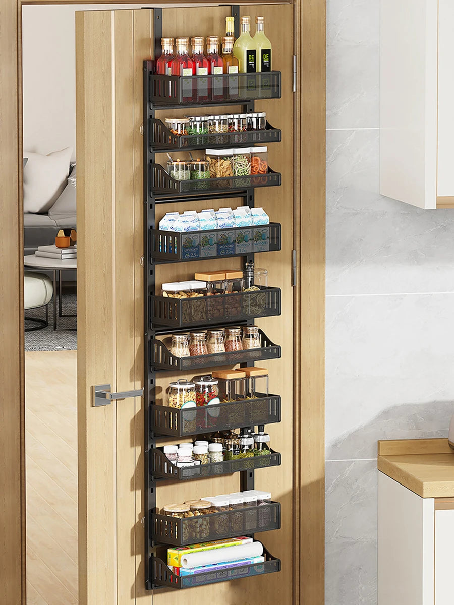 10-Tier Pantry Door Hanging Steel Storage Rack