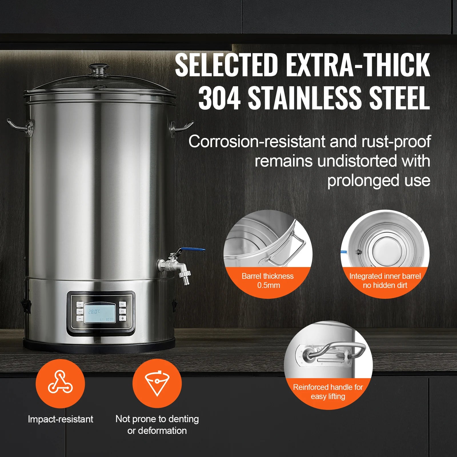 8 GALLON Stock Pot, Home Beer Brewer