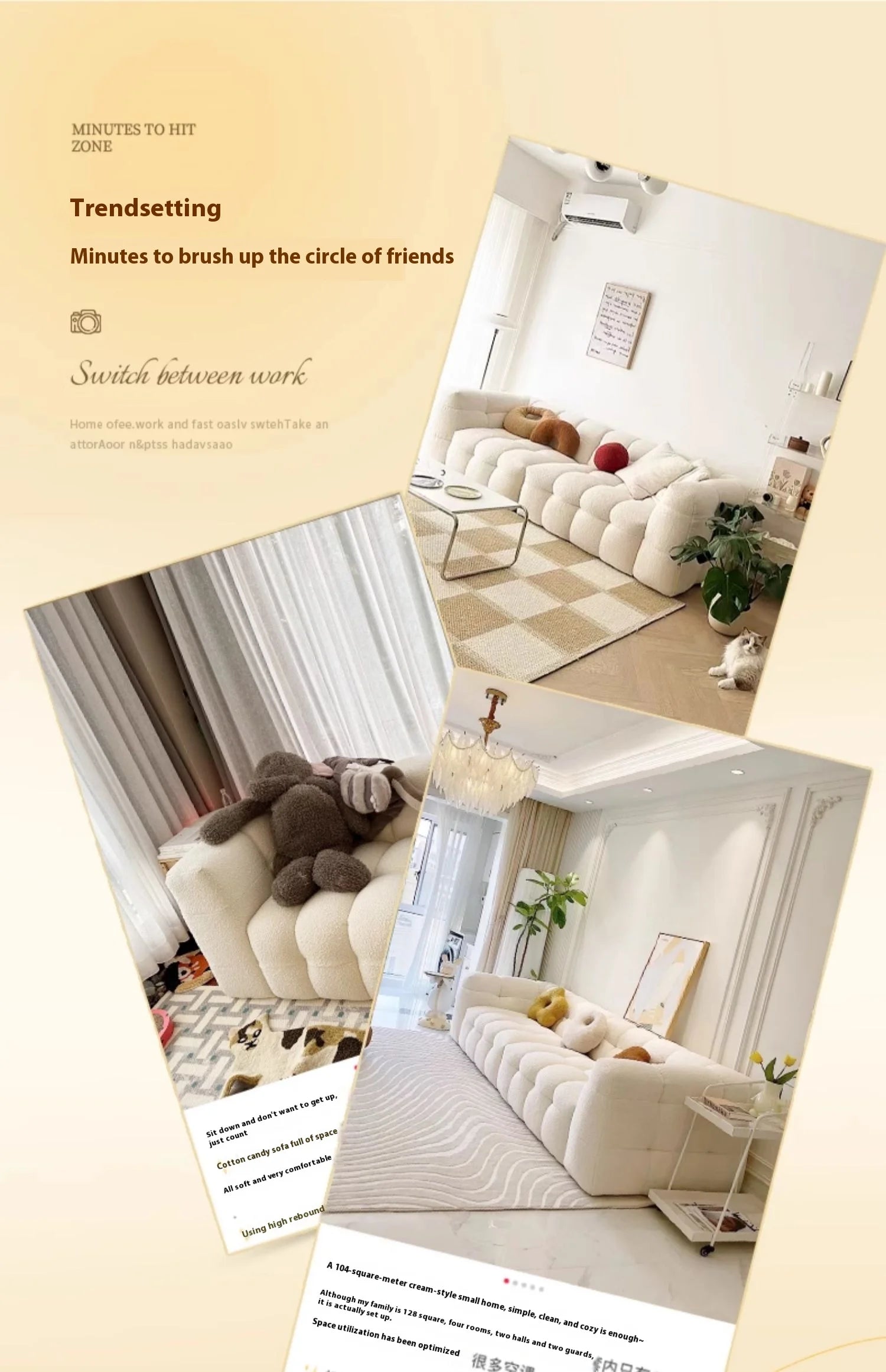 Plush Reclining Sofa Corner Lounger