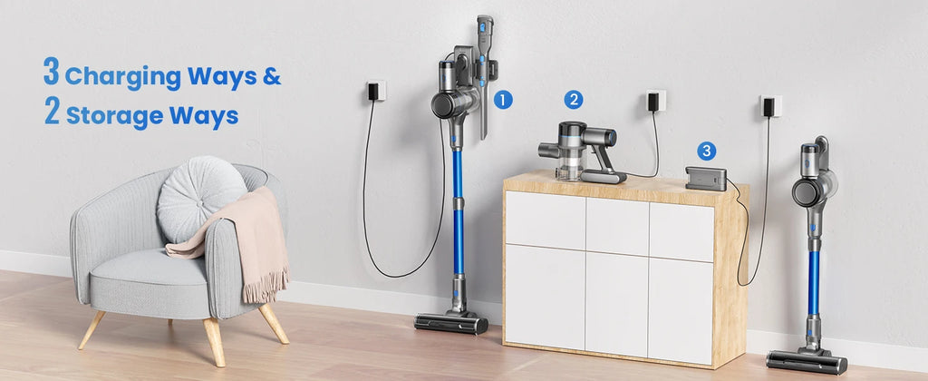 Cordless 45Kpa Stick Vacuum with LED Display