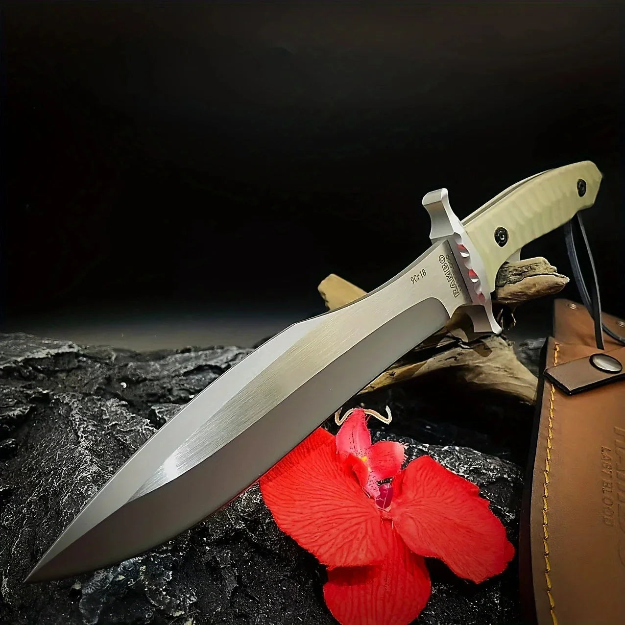 Outdoor tactical knife with knife sheath
