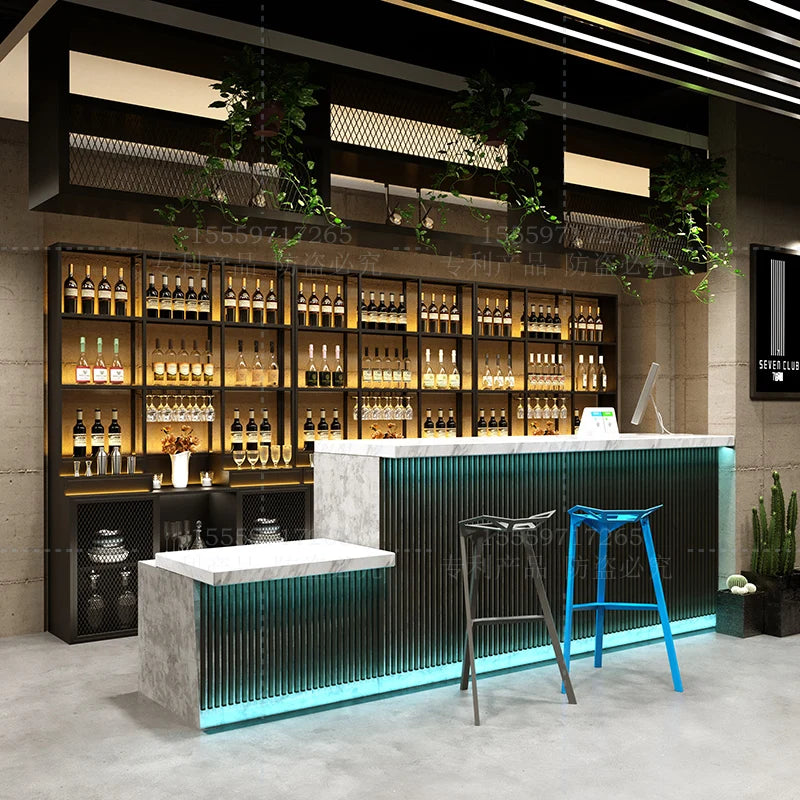 Standing Shelves Bar Cabinet Mobile Multifunctional Partitions Wine Cabinet Designer Nordic Armadi Aperti Drinking Bar Furniture