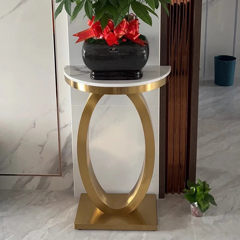 Metal Console Design Corner Table Living Room, Hallway