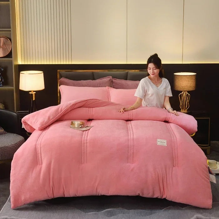 double-sided lamb wool quilt, Various Colors, Sizes