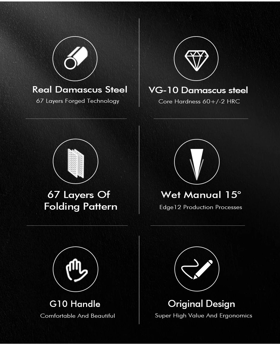 5“ Japanese 67 Layer Damascus Steel Paring Knife