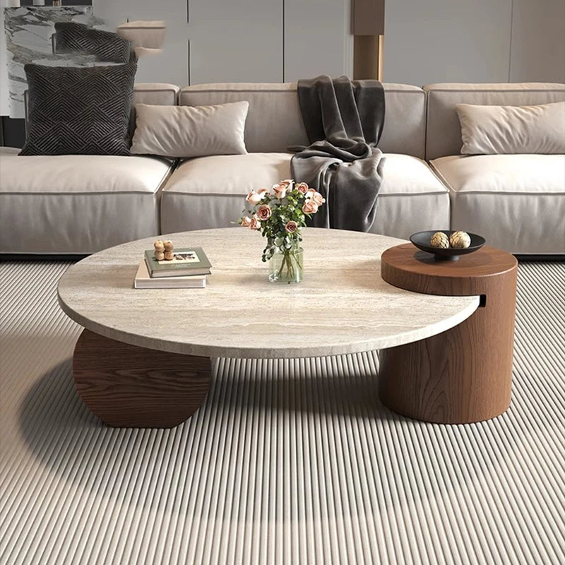 Wood Coffee Table Minimalist Unique Mesa Auxiliar