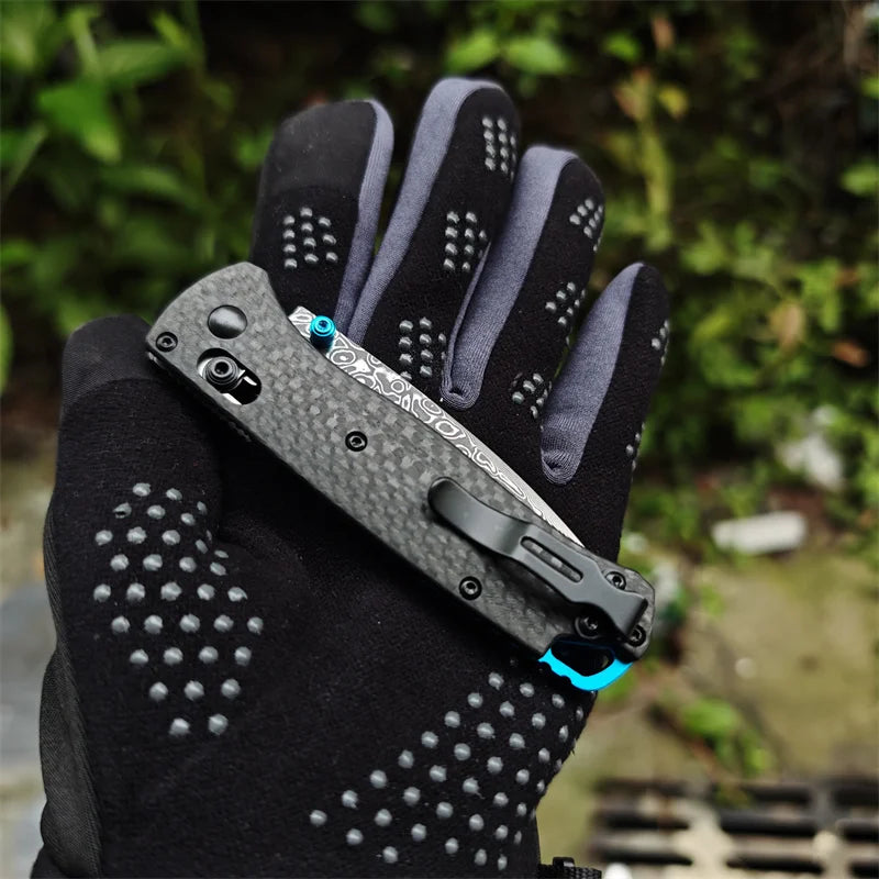 Damascus Steel, Carbon Fiber Handle, Hunting Knife