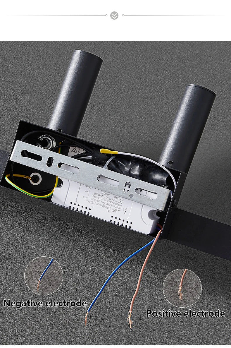 Ceiling Lamp Track Lighting, Black, White