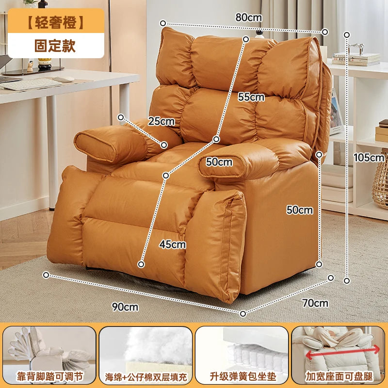 Leather Sofa Lounge Armchair Living Room Recliner