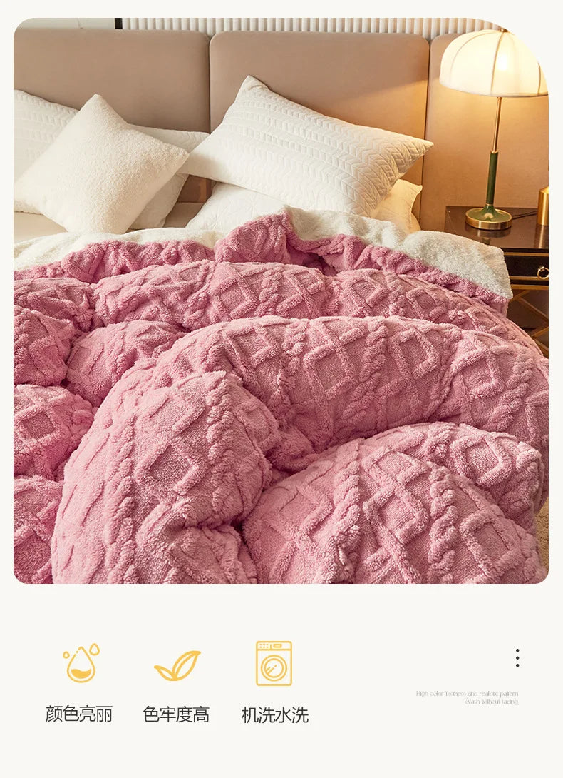 Artificial Fleece, Quilt Blanket, Various Colors, Sizes