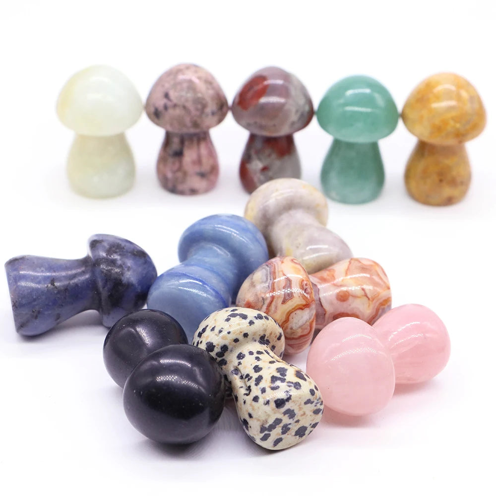 1.5" Crystal Mushroom Mineral Healing Home Decoration