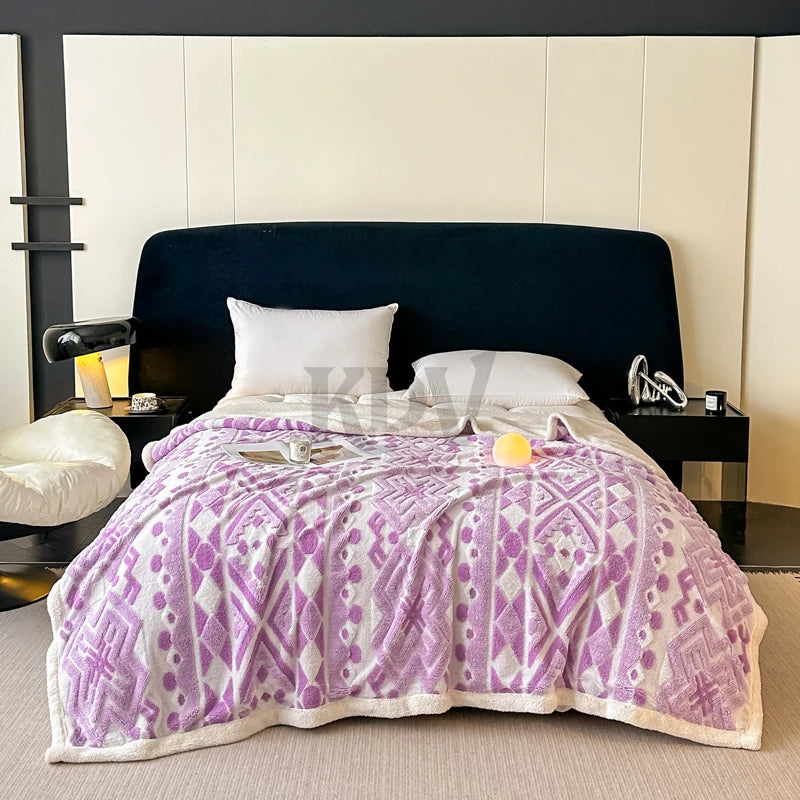 Fleece Blanket, Artificial Wool, Various Colors, Sizes