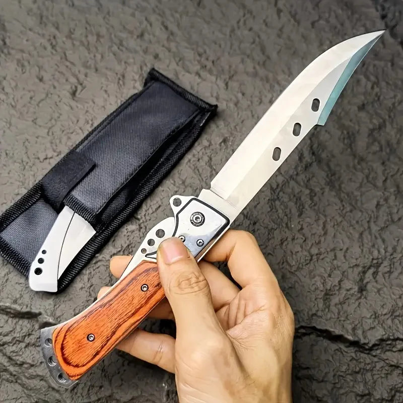 Outdoor Tri-fold Knife with Nylon Sheath