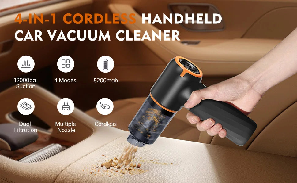 Handheld Mini 4-in-1 Powerful Vacuum Cleaner, Air Duster