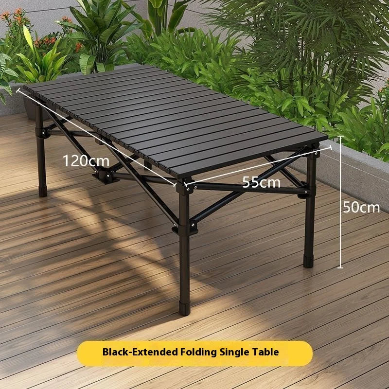 Aluminum Camping Table, Adjustable Height Fast Setup
