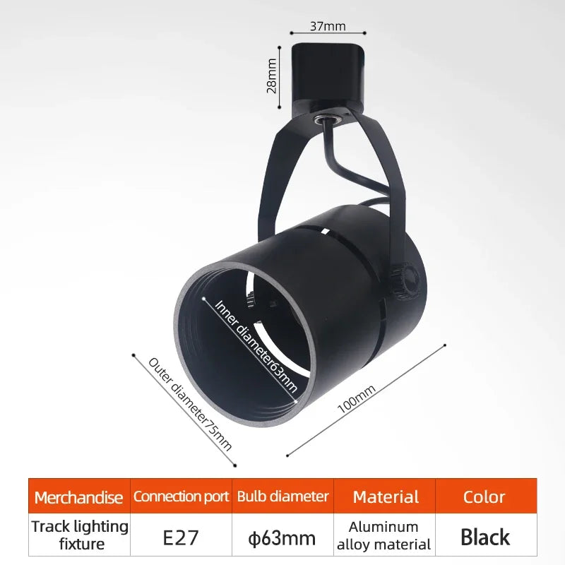 Led, Incandescent Track Light 5-10W, White, Black