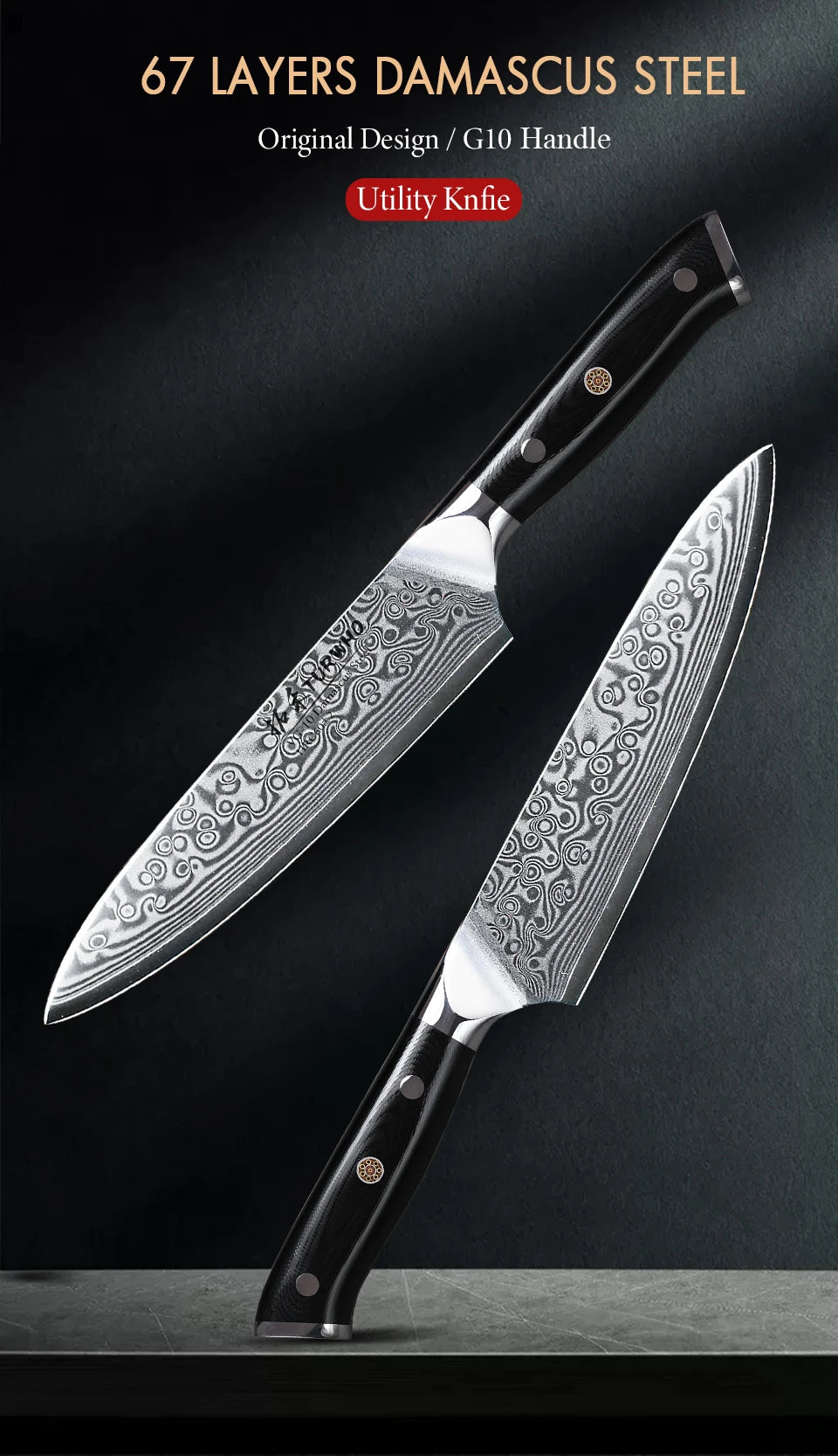 5“ Japanese 67 Layer Damascus Steel Paring Knife