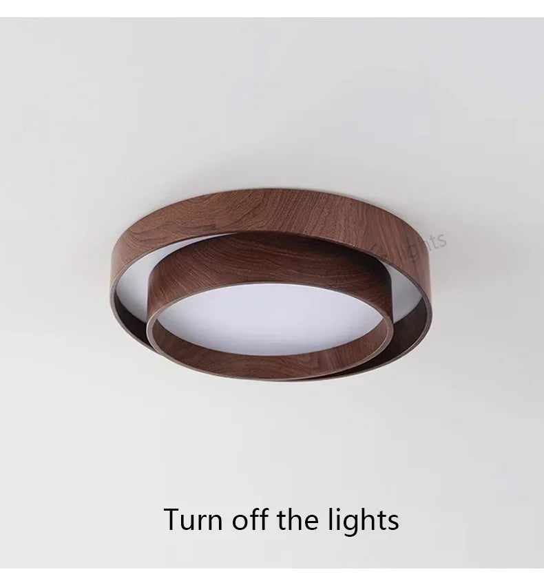 Ceiling Lights, Walnut, Black, Dimmable