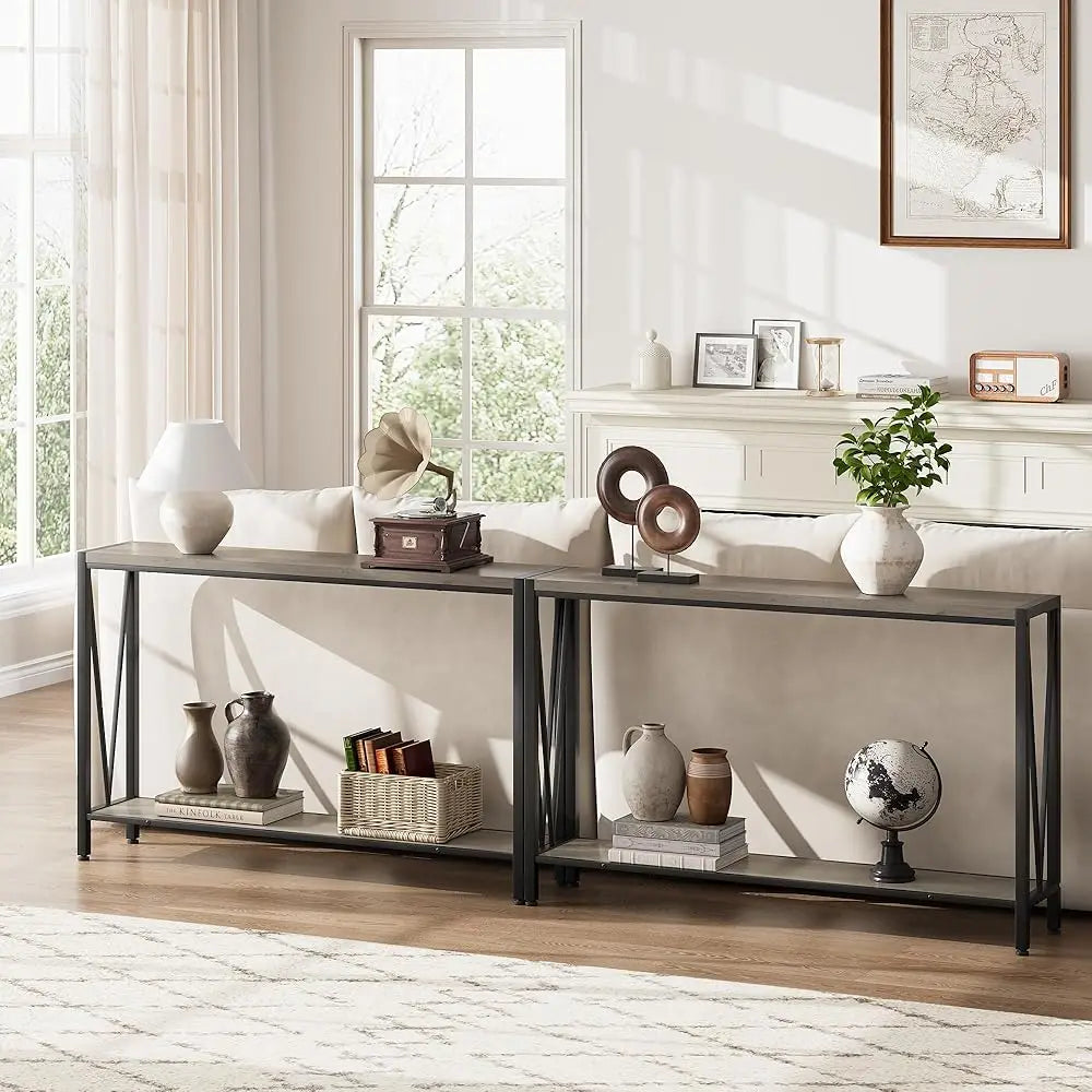 2-Tier Entryway Consol Table With Storage