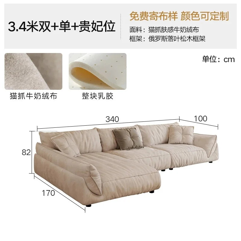 Velvet Corner Sofa for Cozy Living Room