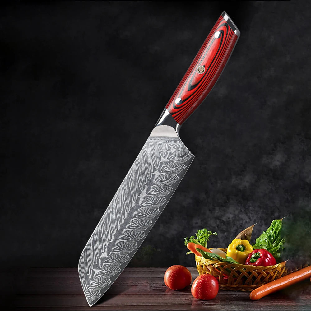 7 Inch Santoku Knife 67-layers Damascus Kitchen Knife