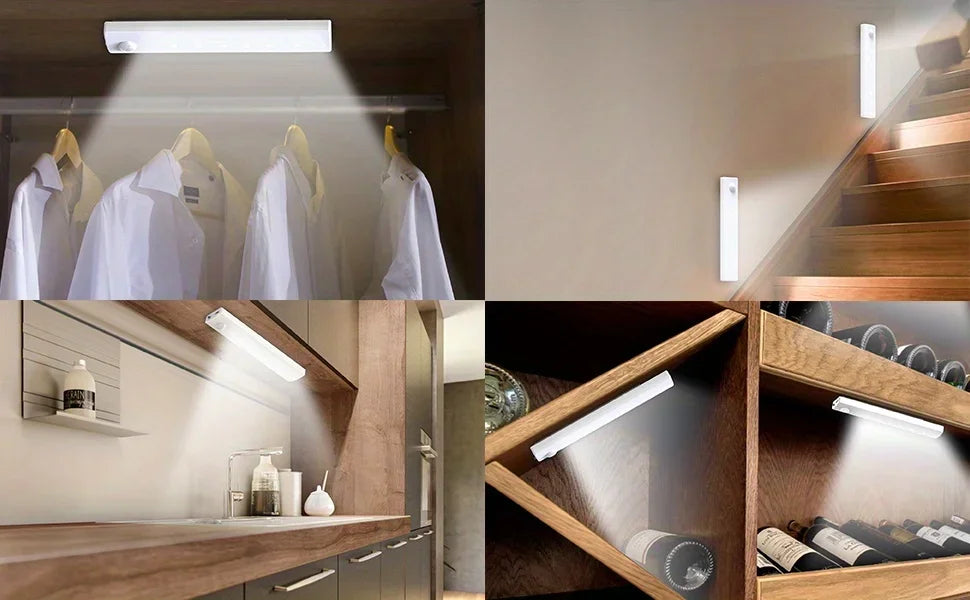 6 Pack Motion Sensor Light Indoor USB-C Rechargeable
