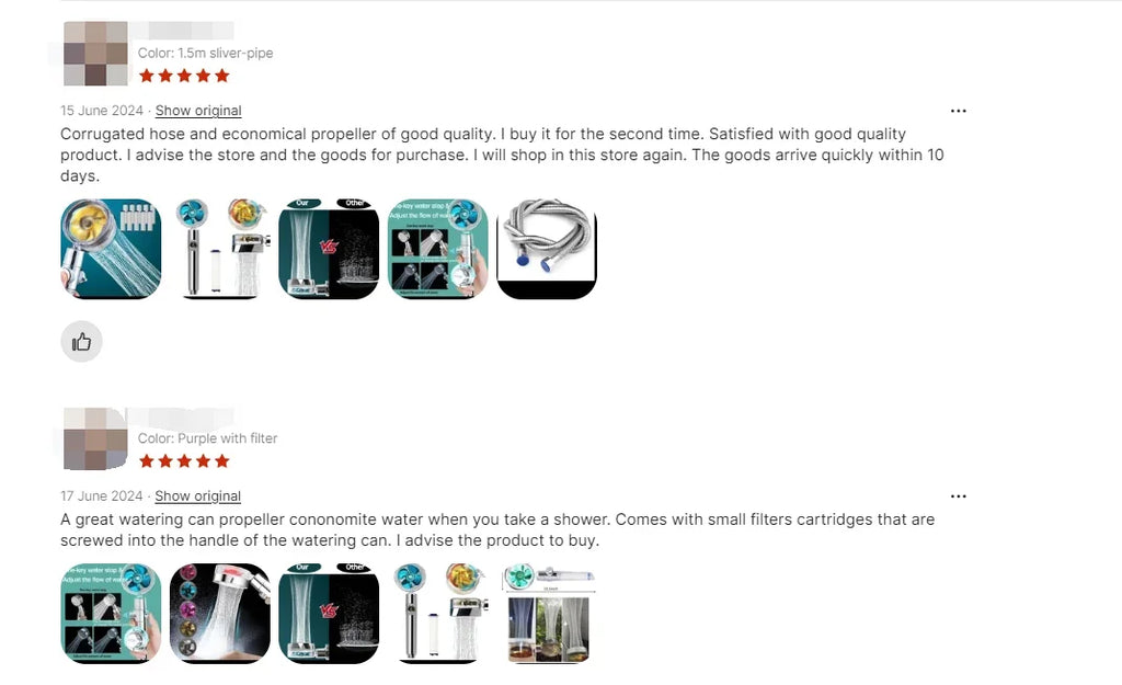 Shower Head, High Pressure, Filtered Sprayer