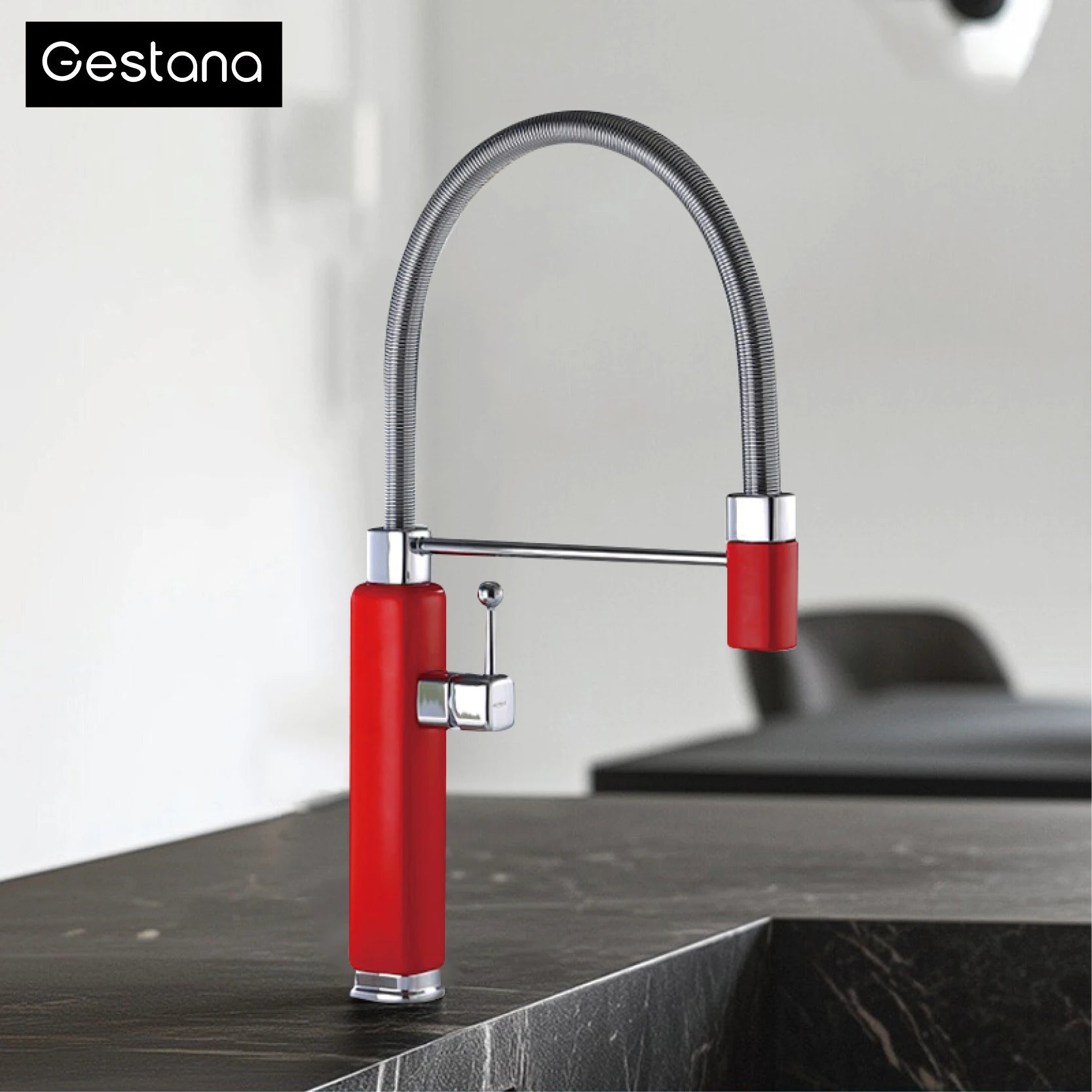 kitchen faucet with single handle, pull-out Spray