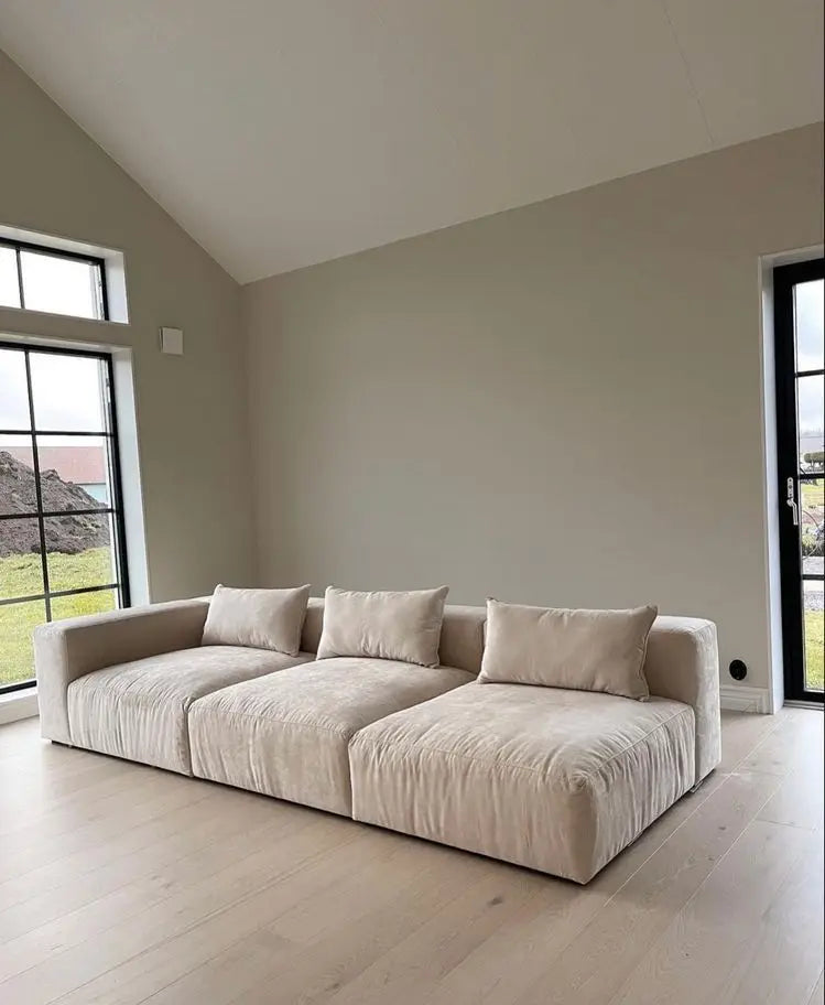 Multi-Seat Leatherette Sectional Sofa Combination