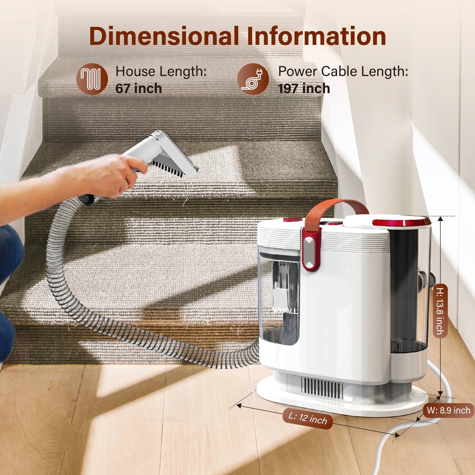 Carpet Cleaner with Wide Path Tool, Self-Cleaning