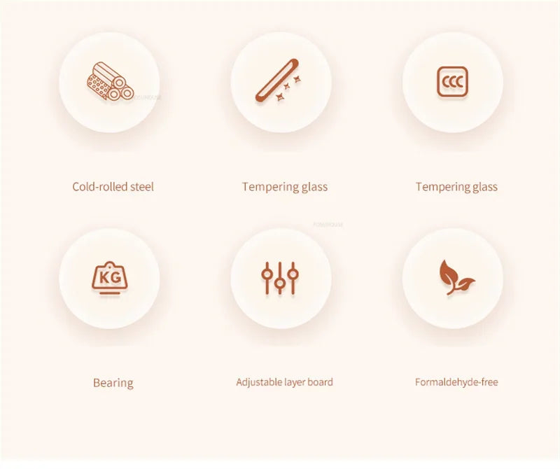 Glass Door Display Cabinet, Minimalist Light