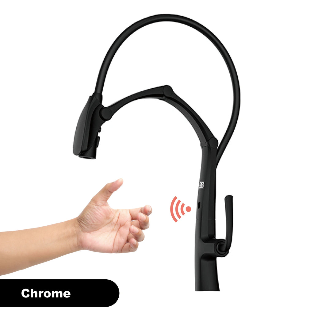 Kitchen Faucet, 3-Function Spray, Touchless, Multiple Finishes