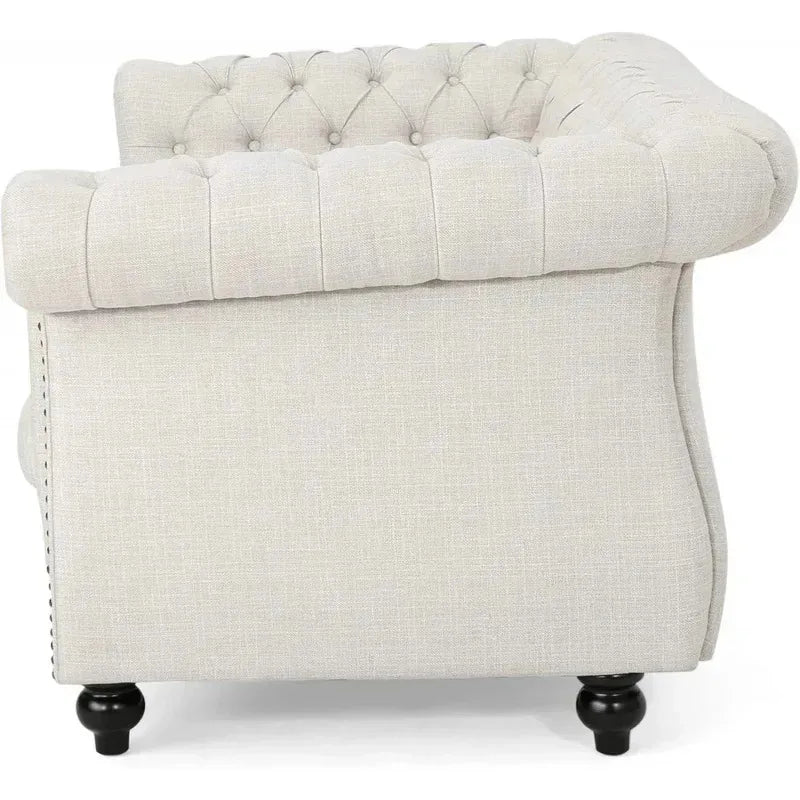 Loveseat Sofa. Beige, Grey, Emerald, Blackberry