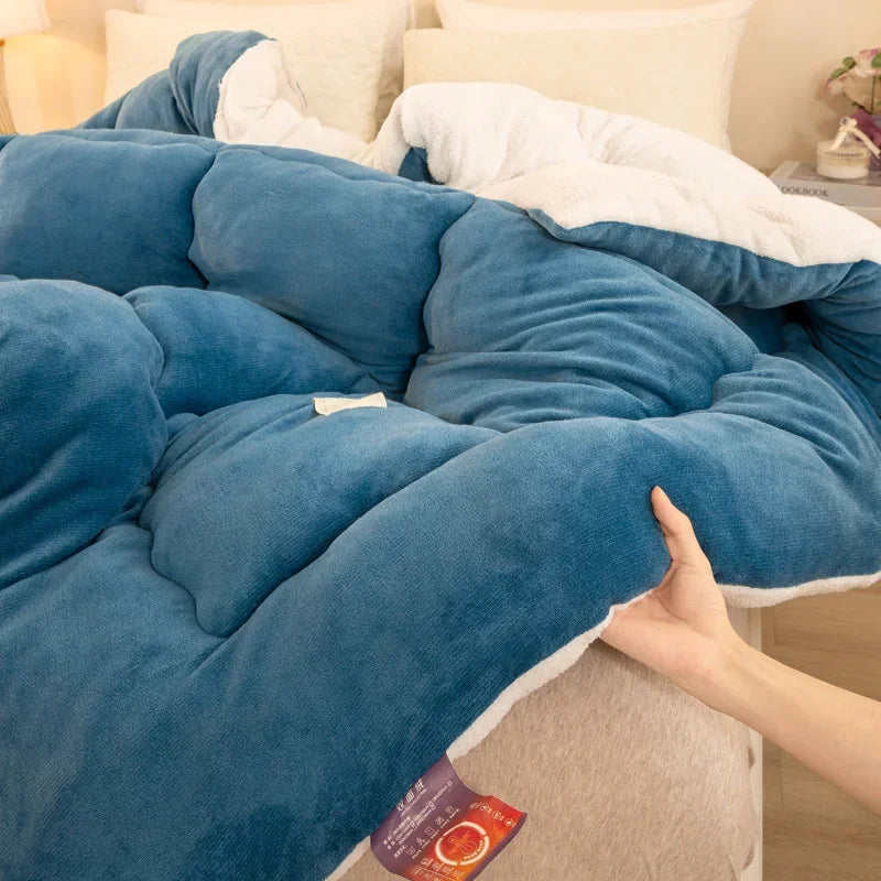 double-sided lamb wool quilt, Various Colors, Sizes