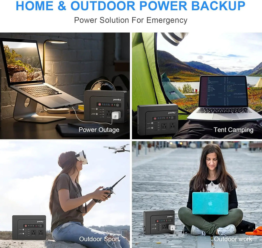 200W, Portable Solar Backup Power Supply, Camping