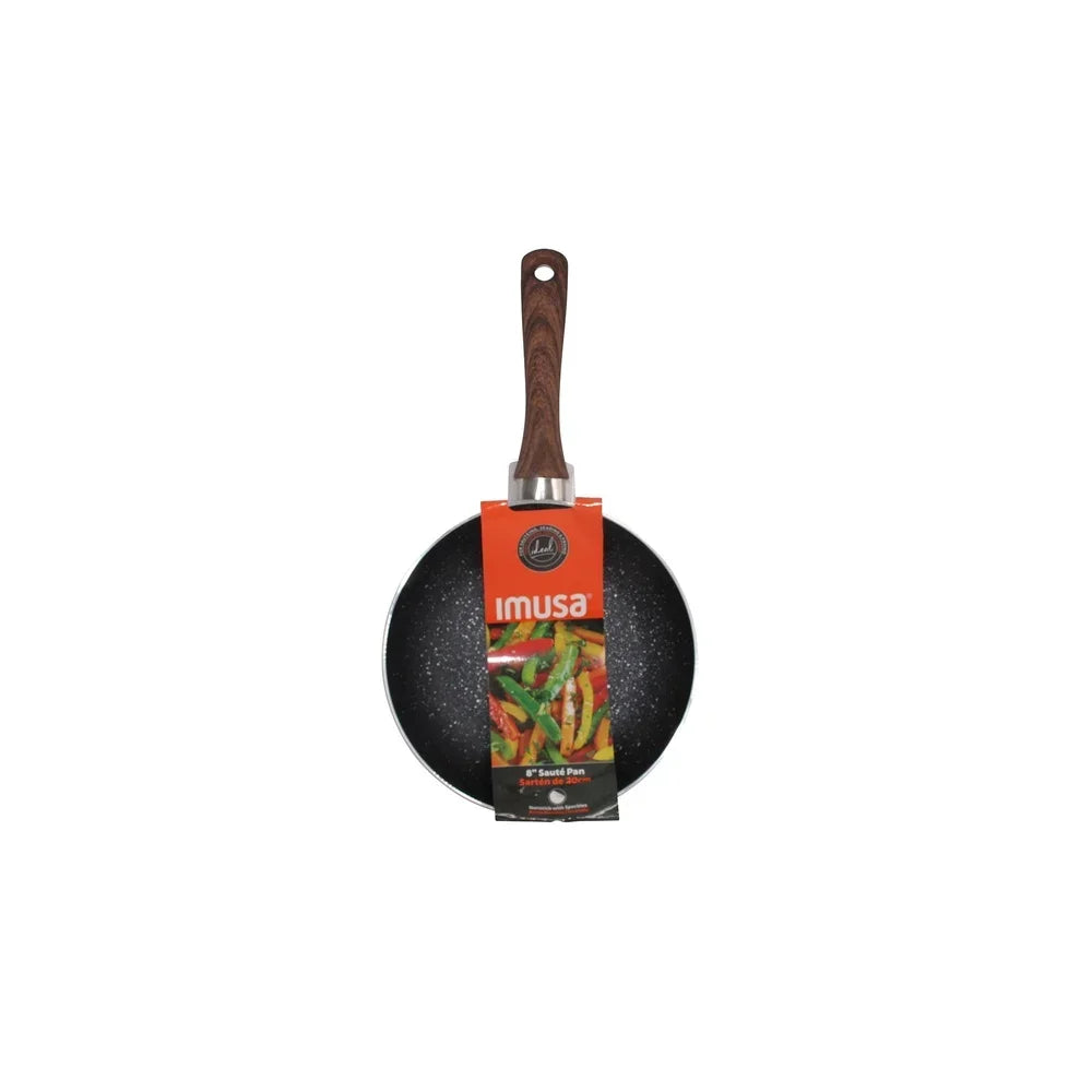 Nonstick Fry Pan Ergonomic Wood Look Handle