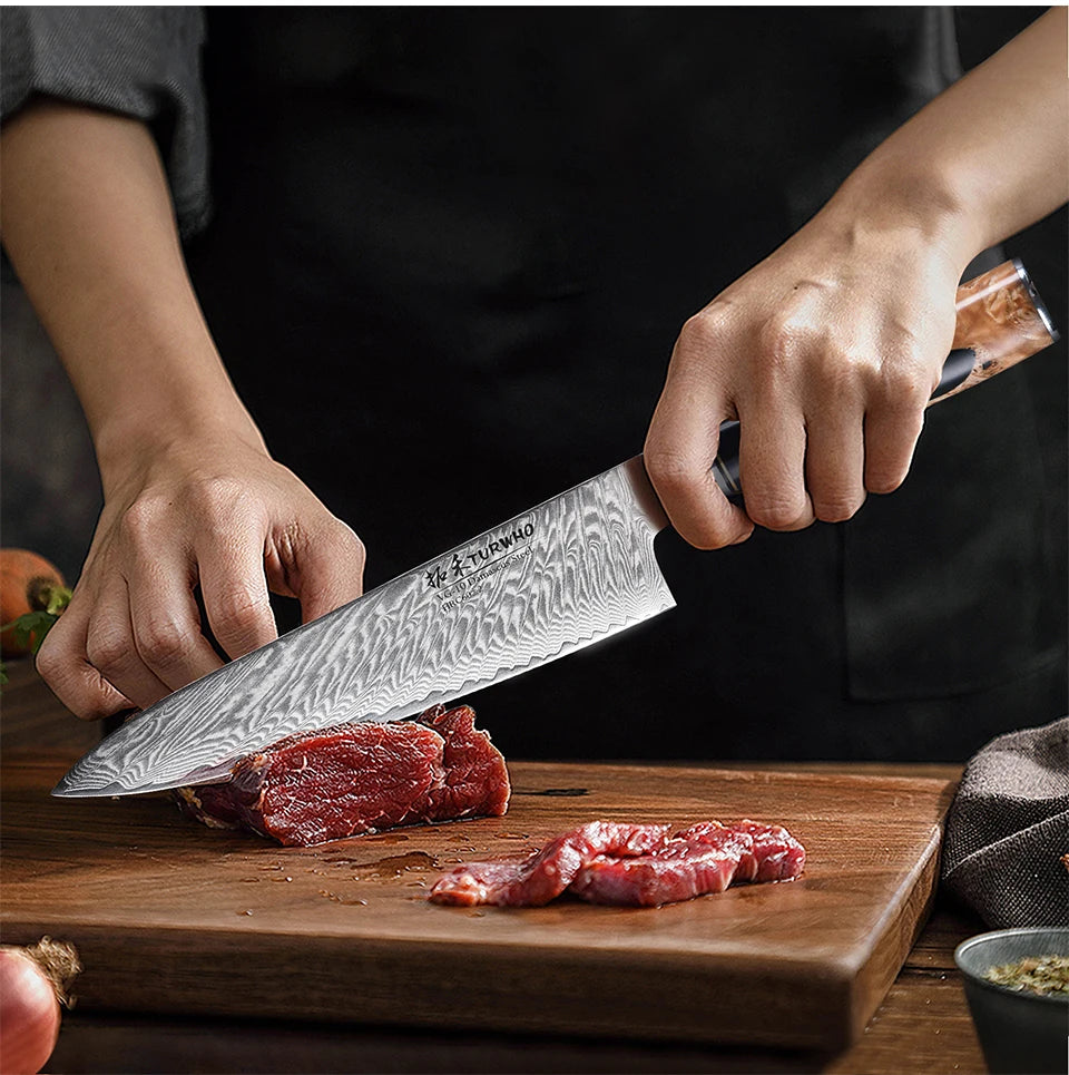 Damascus Kitchen Chef Knife High Carbon Steel