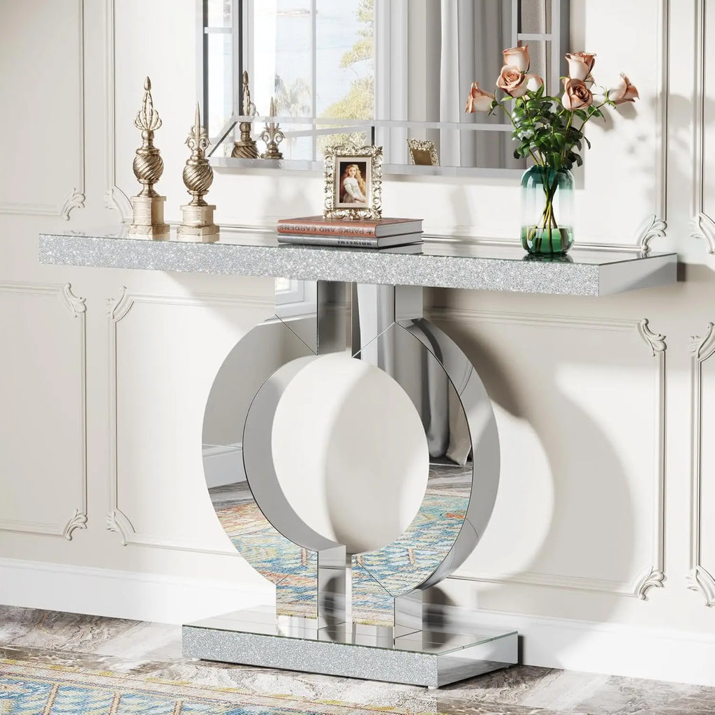 43.3" Table with Thickened Mirror Finish Tabletop