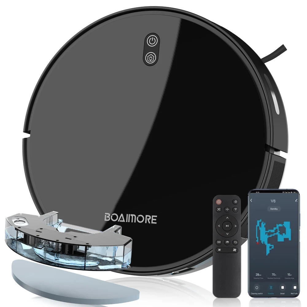 Robot Vacuum Cleaner, Mop, WiFi/Voice, Auto-Recharge