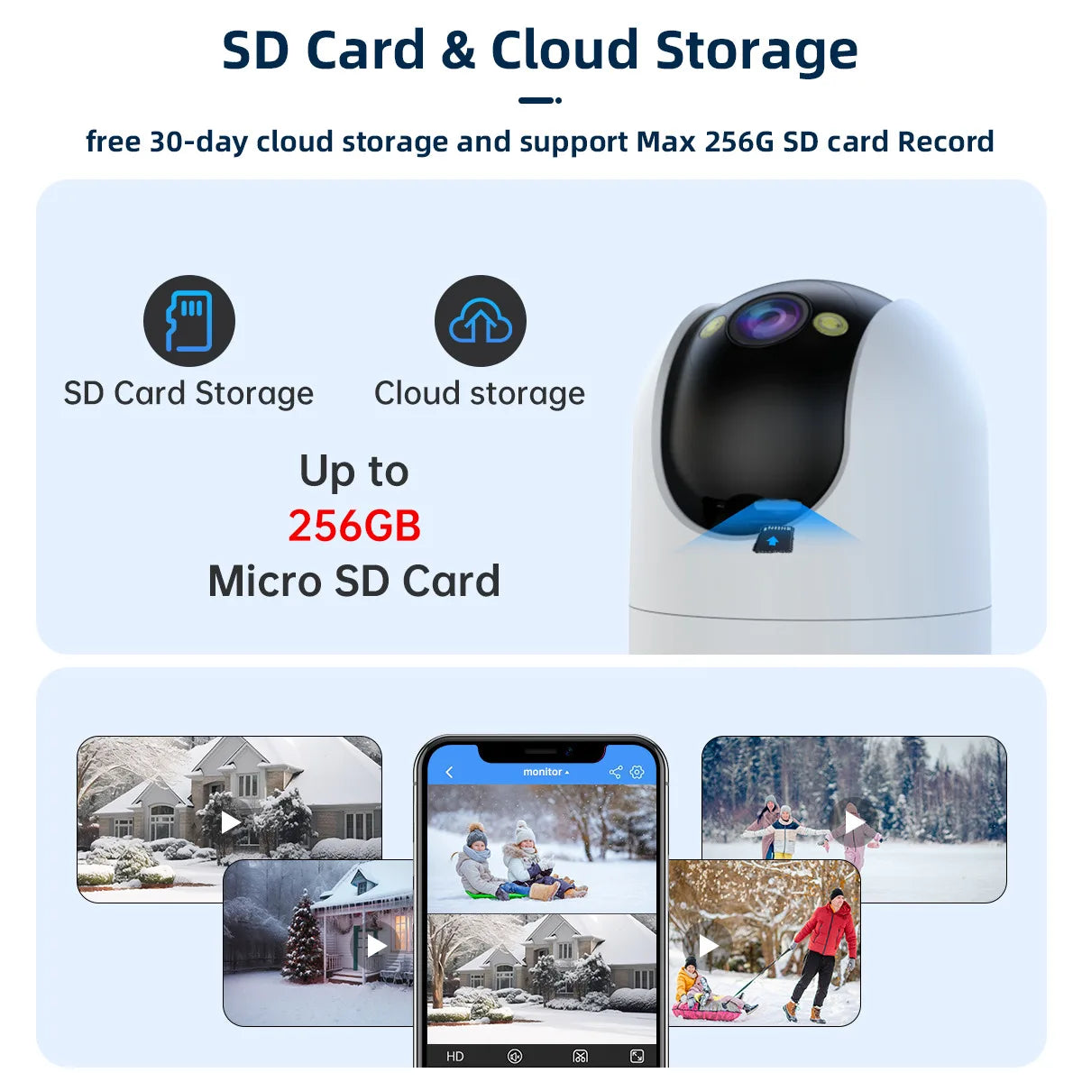 Home Security Camera, Auto Tracking, Audio