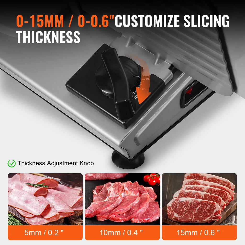 Electric Deli Food Slicer, Adjustable Thickness