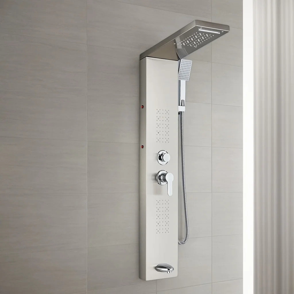 Shower Tower Waterfall Shower Head, Body Massage Jet