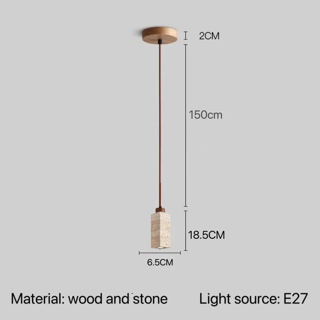 Stone Pendant LED Lamps, Bedroom, Bathroom, Dining Room