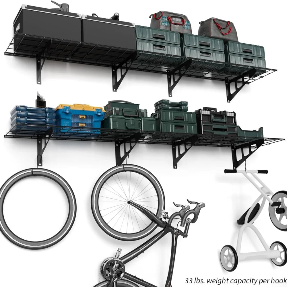 Garage Wall Shelving 2 Pcs 12x72 inch Wall Mounted