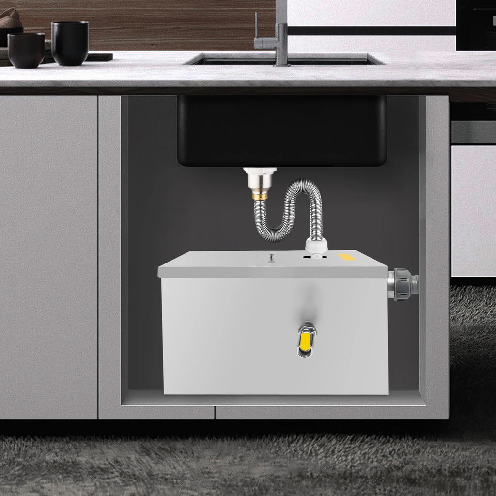 20L Stainless Steel Grease Interceptor w/Automatic Shut-off