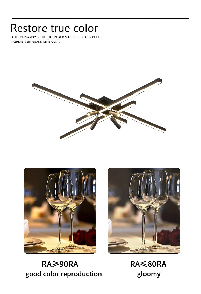 Ceiling Lights Long Line lamps, w/wo Remote