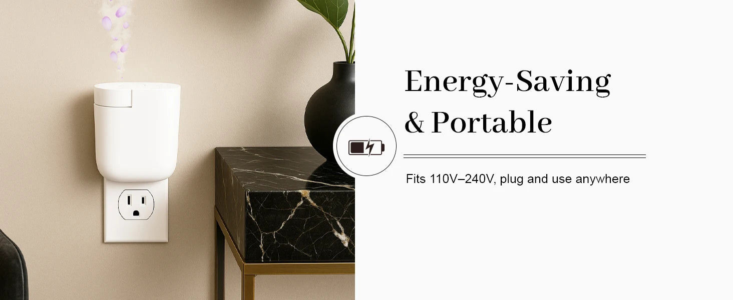 Plug-In Diffuser, Timer Control, Scent Intensity Button, Bluetooth APP
