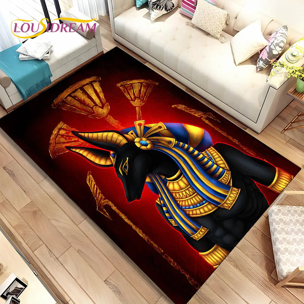 Egypt Anubis Horus Mythology Non-Slip Area Rugs